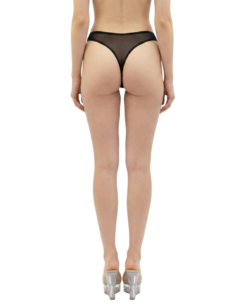 Mesh High-Cut Thong